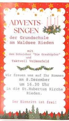 Adventssingen der Grundschule am Waldsee in Rieden 2024